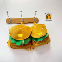 Hamburger Backpack Large Capacity Cheeseburger Backpack Novelty Design for Teens
