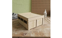WWII Vehicle Repair Factory Model Removable Roof Cut Building Model