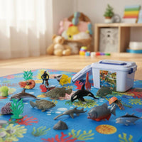 Realistic Ocean Creature Figures Educational Marine Life Toy Set Solid Plastic