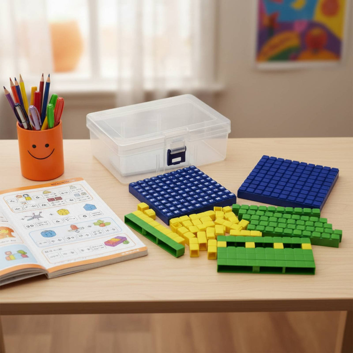 Base Decimal Blocks Set Educational Math Cubes Set Hands-On Learning
