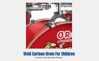 Compact Drum Kit, Kids Cartoon Jazz Drum, Beginner, Entry, Professional Performance