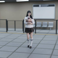 JK Schoolgirl Figure 3D Printed School Outfit Doll Color Painted