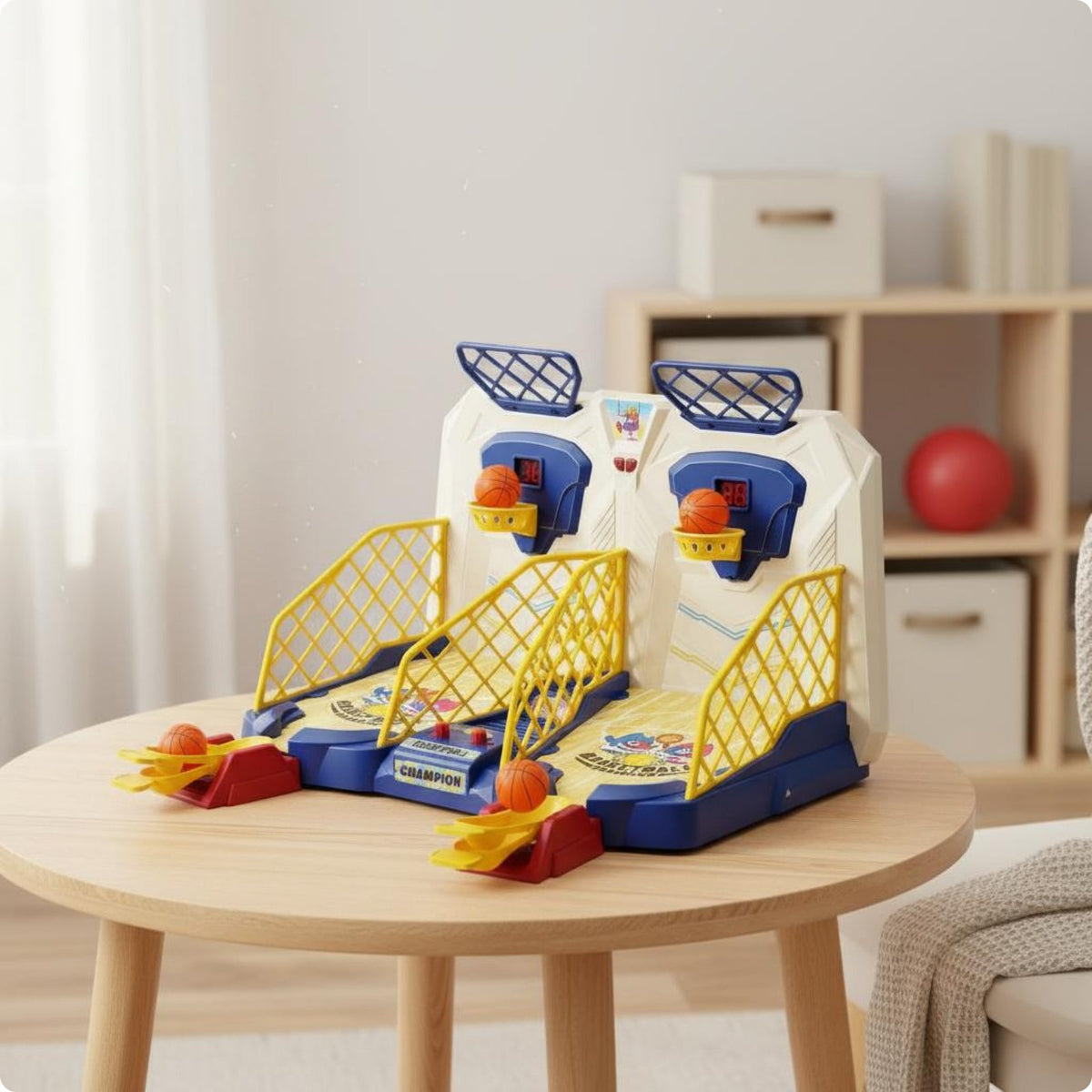 Mini Basketball Arcade Game Built-in Score Tracker Plaything Stress Relief