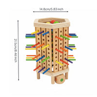 And Hexagonal Block Game Colored Sticks Wooden Structure Game Fine Motor Skills Kids Activity