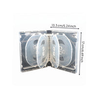10-Disc Storage Case Hinged Spine Digital Video Disc Case Shielded