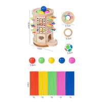 Wood Sticks Balance Toy Focus Training Balancing Toy Thinking Skills Wooden Balance Structure Game for Kids, Preschoolers, Kindergarten, Classroom