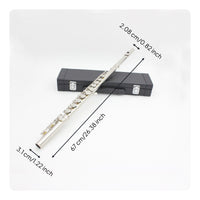 16 Key Flute Nickel Plated Student Flute Cupronickel Body for Exam, Performance
