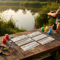 Lure Painting Template DIY Lure Painting Stencil Flexible Paint Guide Stencil for Anglers