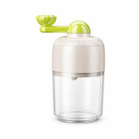 Manual Shaved Ice Maker Hand-Cranked Ice Shredder Portable Cylindrical
