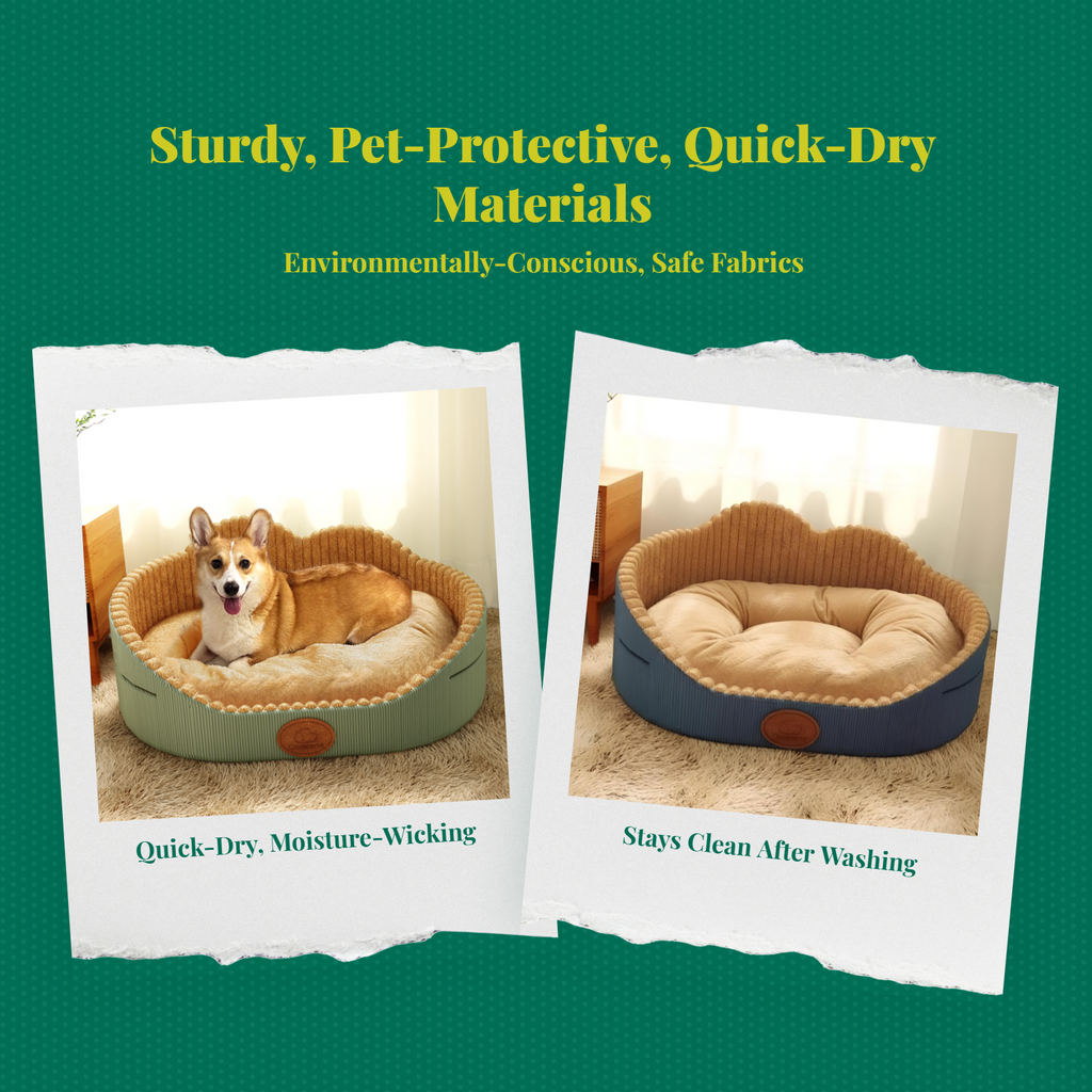 Dog Bed, Removable Cover, Quick-Dry Comfort Mat, Rectangle
