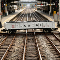 Florida FEC Carbon Car Detailed Lettering Model Train Miniature Rail Accessory