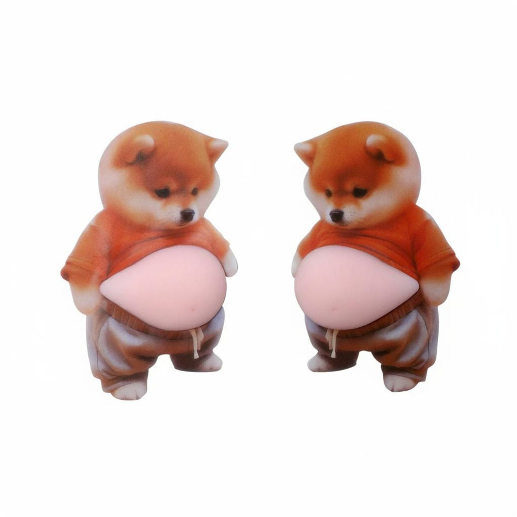 3D Dog Belly Sticker Shock Absorbent Compressible Shiba Inu Bumper Easy To