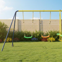 V-Shaped Frame Swing Set Galvanized Children's Swing Set Anti-Slip Supports