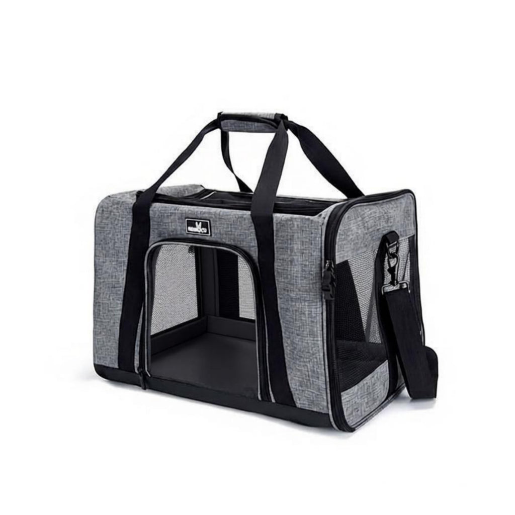 Soft-Sided Pet Carrier Adjustable Shoulder Strap Underseat Pet Travel Bag