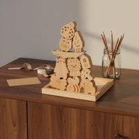 Wood Creature Equilibrium Educational Play Animal Stacking Blocks Wooden Stacking Blocks for Young Children