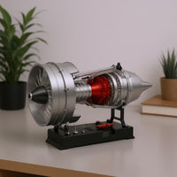 doubleSpool Turbofan Model Layered Rotor-Style Metal Turbofan Model Detailed