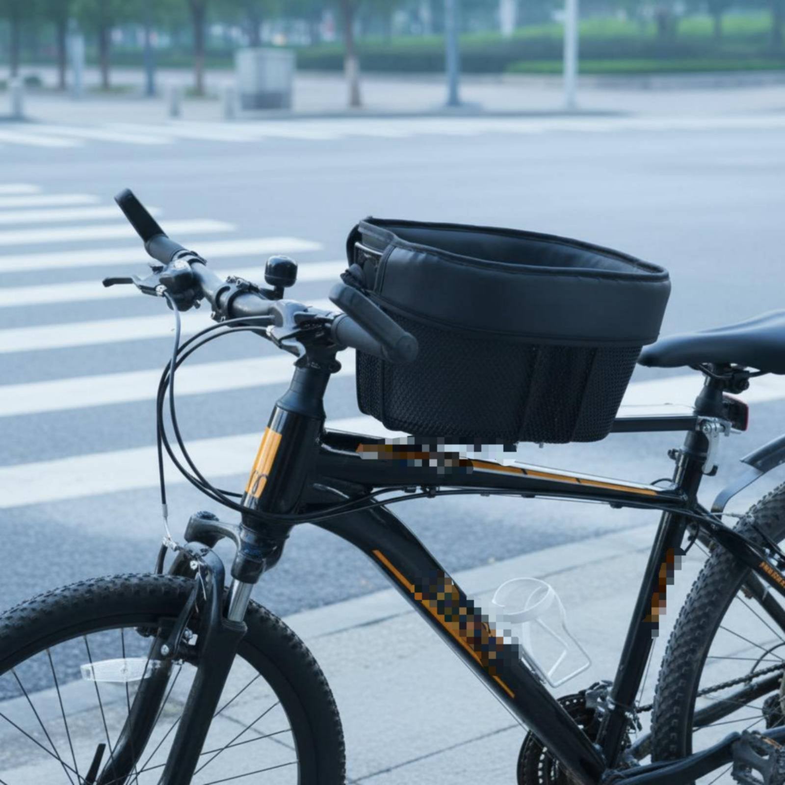 Bike Pet Basket Mesh Flank Cycle Dog Basket Safety Strap for Cycling