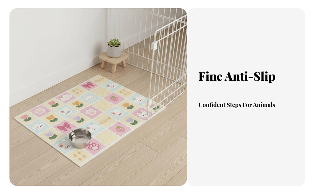 Waterresistant Pet enclosure Liner Easy to Clean Reusable Pee Mat Non-Slip for Dog Owners