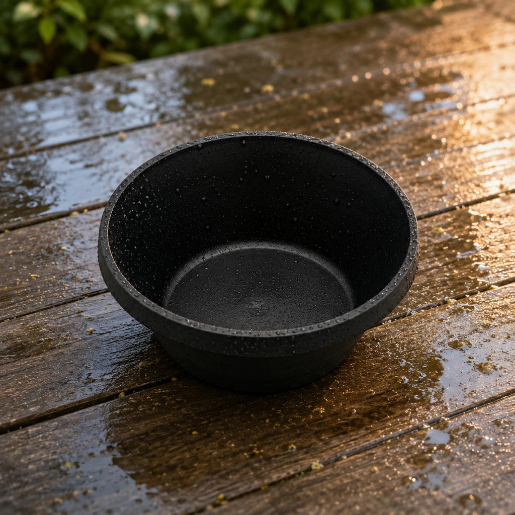 Rubber Feed Pan Pet Bowl Textured Pet Feeding Bowl Tapered Base