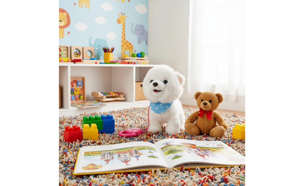 Walking Stuffed Dog Touch Activated Stuffed Creature Realistic Design