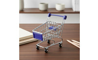 Mini Shopping Cart Rolling Wheels Novelty Item Multi-Functional for Playroom