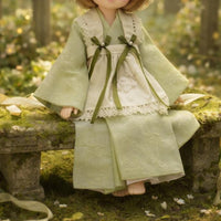 1/6 Scale Kimono Doll Outfit Wide Sleeves 1/6 Scale Figure Clothes Floral Print