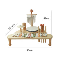 Multifunction Percussion Toy Portable Wooden Xylophone Table Allall-Inclusive