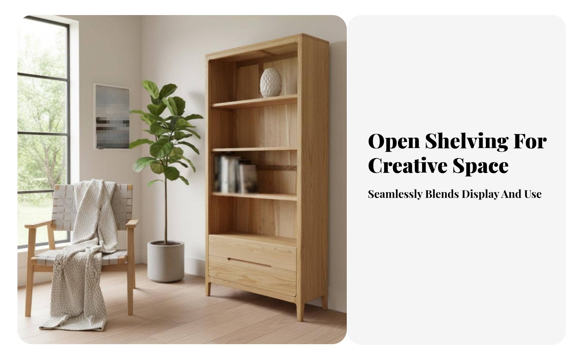 Nordic Design cumulusTop Book Cabinet with Drawers Open Shelving children's Furniture Multi-Functional Storage book cabinet Large Capacity for Toddlers, Parents, Educators, Playroom, Nursery, Study Room, Classroom