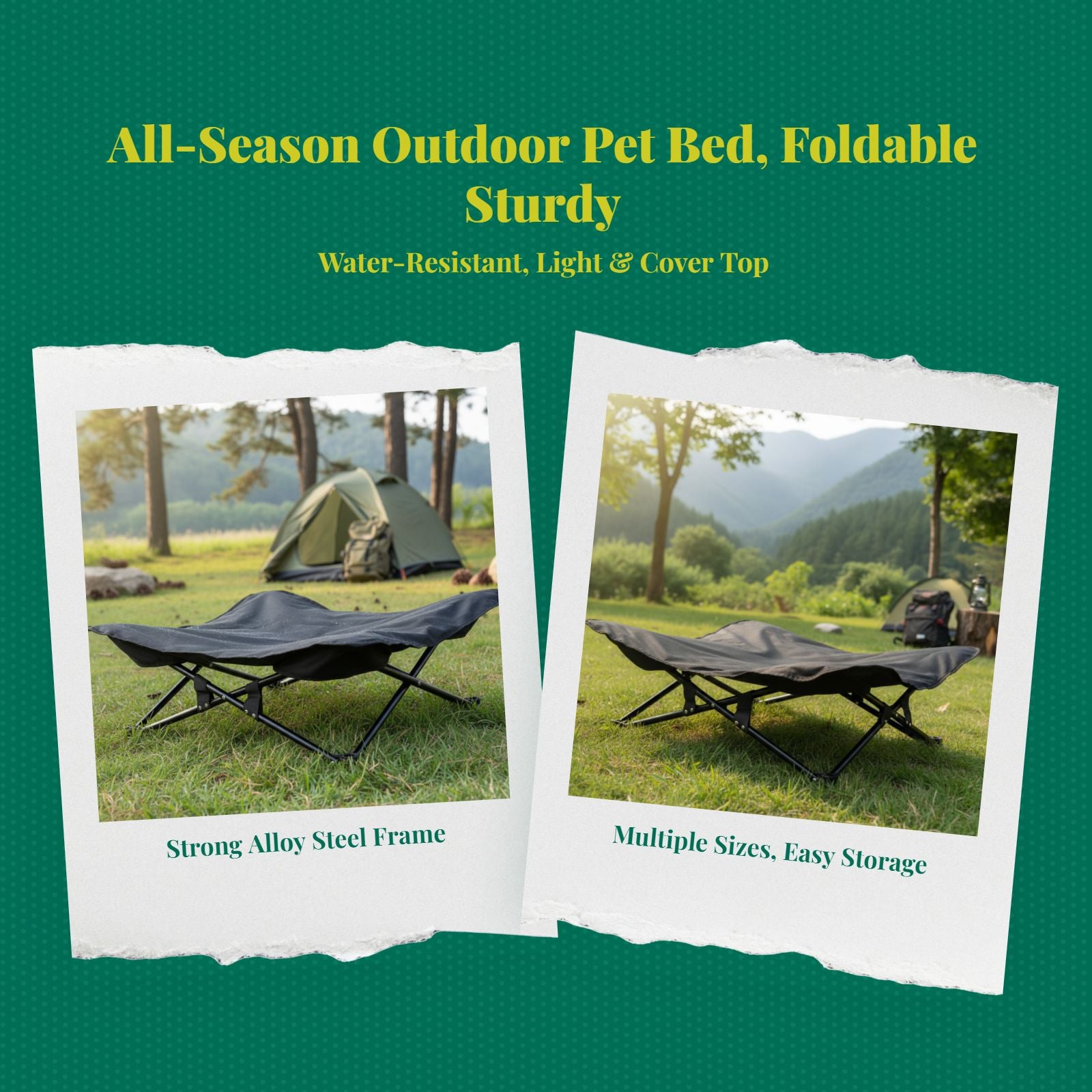 Waterproof raised pet bed