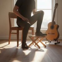 Adjustable Guitar Footrest Solid Wood Wooden Guitar Footrest Foldable