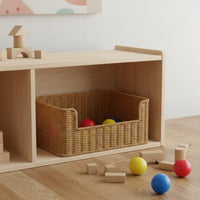 Woven Storage Container Rattan Look Desktop Organizer Basket Easy to Place
