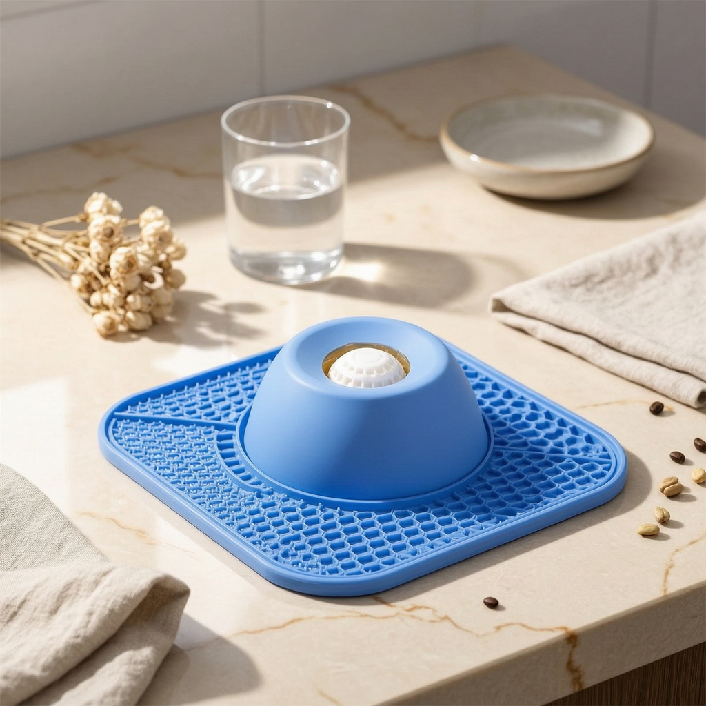 Square Slow Feeder Bowl Anti-Slip Slow Feeder Dog Bowl Dishwasher Safe