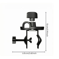 Audio Clamp Matte Black Desk Clamp Adjustable for Round Tube, Streamers