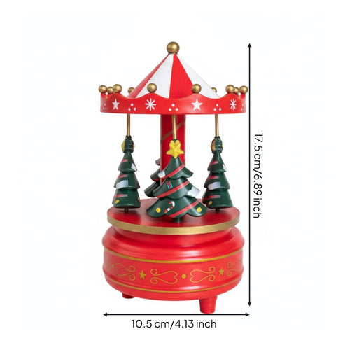 Christmas Tree Rotating Ornament Music Box Tabletop Display Rotating Ornament Music Box Collectible