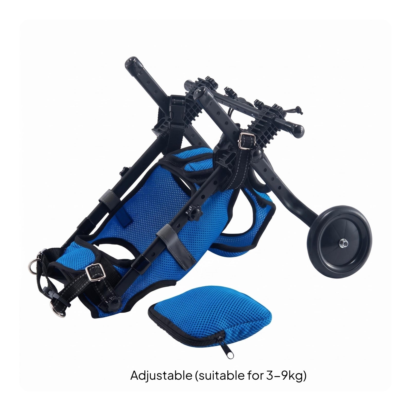 Rear Leg Dog Wheelchair Padded Cushion Hind Leg Support Wheeled Device