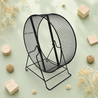 Quiet Small Pet Wheel Textured Surface Metal Exercise Wheel for Enclosure