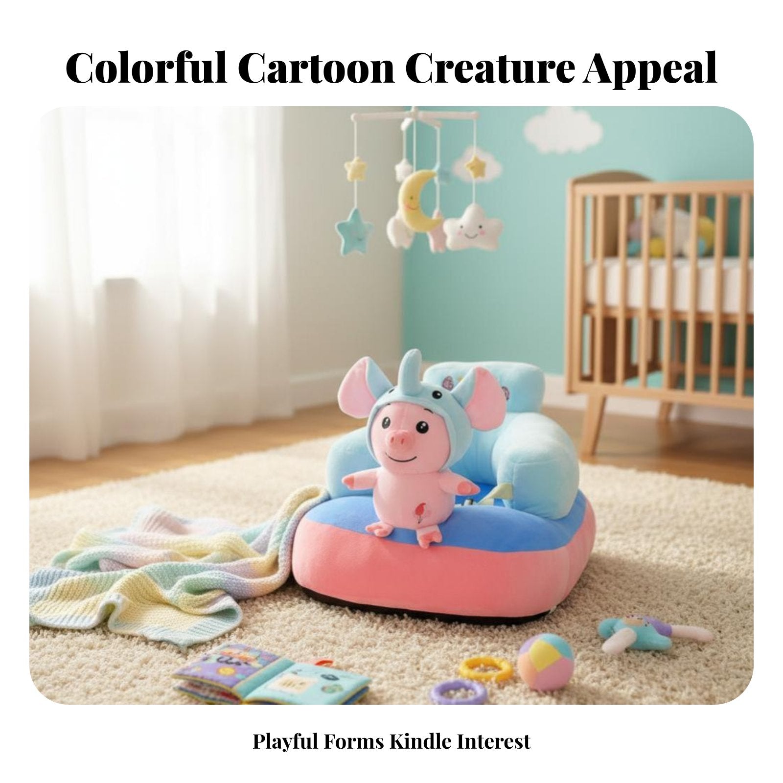 Plush Sit-Training Chair Soft and Comfortable creatureShaped Sitting Trainer