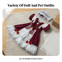 1/6 Scale Doll Dress Clothes Outfits Dress Set for Girls, Pretend Play, Cake Decoration