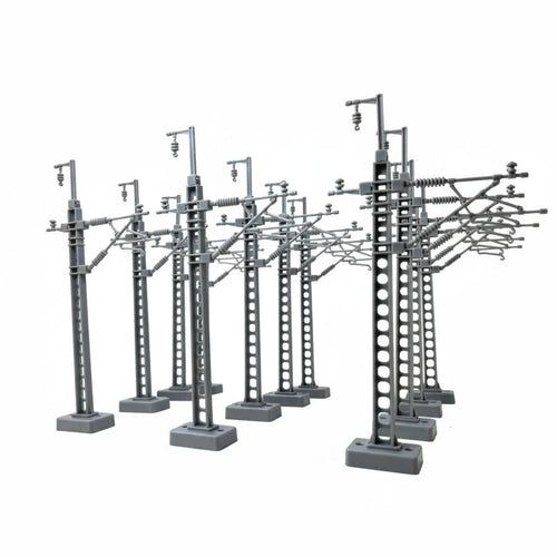 12 Pieces Model Railway Catenary Mast Realistic Intricate for Hobbyists