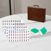 160 Tiles Acrylic Crystal Mahjong Tiles Stylish Design Acrylic Mahjong Tile Set and Shockproof for Family Gatherings