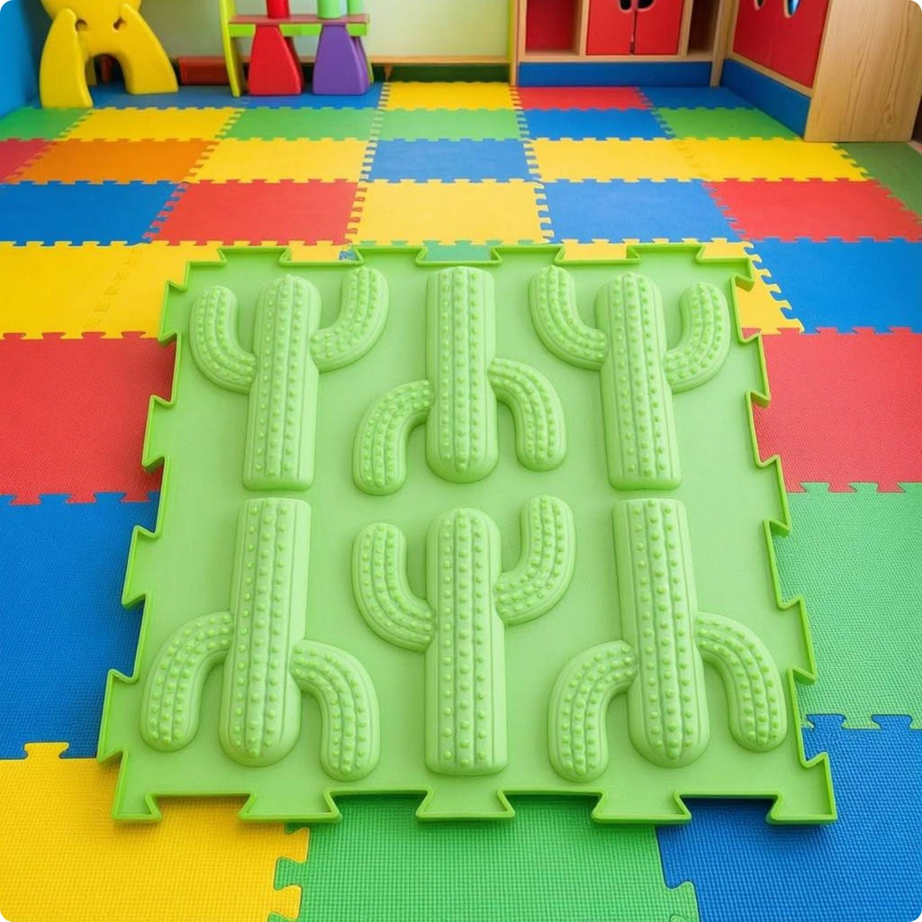 Textured Sensory Mat Long-Lasting Foot Massage Tile Bright Colors