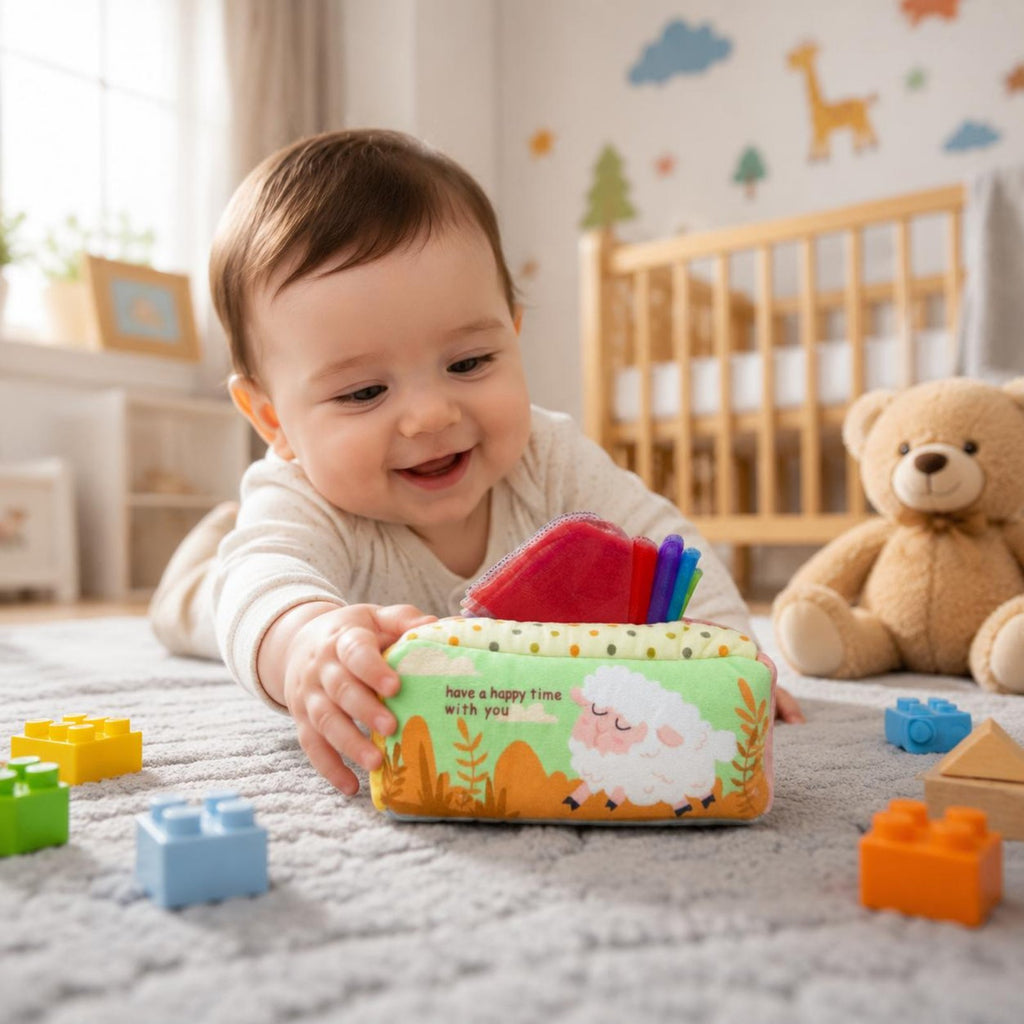 Baby Tissue Box Toy Fine Movement Skills Tissue Box Toy for Infants