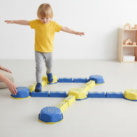 Children's Obstacle Balance Path Portable Kids Stepping Stones Stackable Sensory Stepping Stones for Shared Play