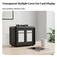 PSA Card Display Box Shockproof Graded Card Storage Box PSA Slab Case Moisture-Resistant Carbon Fiber Finish for Travel