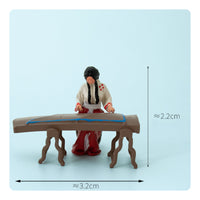 Pipa Player Miniature Photography Prop Ancient Design Musician Figurine