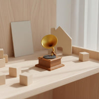 Vintage Gramophone Miniature Photography Prop Miniature Phonograph Model
