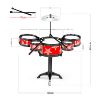 Jazz Drum Toy Kit Tripod Base Toy Jazz Drum Kit Star Pattern