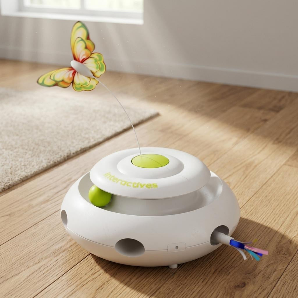 Interactive Feline Toy Multi-Feature Rolling Ball Feline Toy