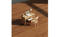 1:12 Scale Office Furniture Mini Decoration Dollhouse Desk and Chair Set
