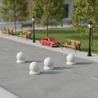 Miniature Stone Bollard Versatile Scene Decor Model Traffic Barrier